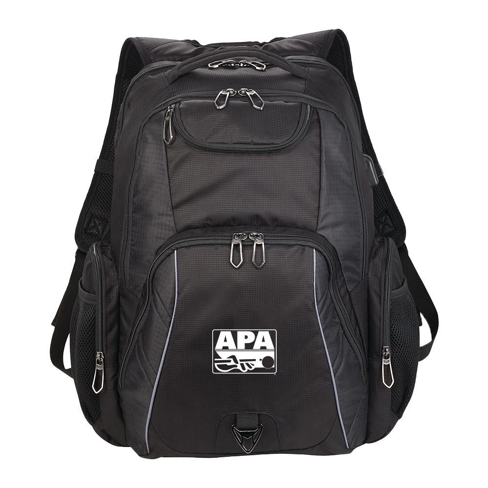 Backpack - Large APA Logo (Black) | American Poolplayers Association