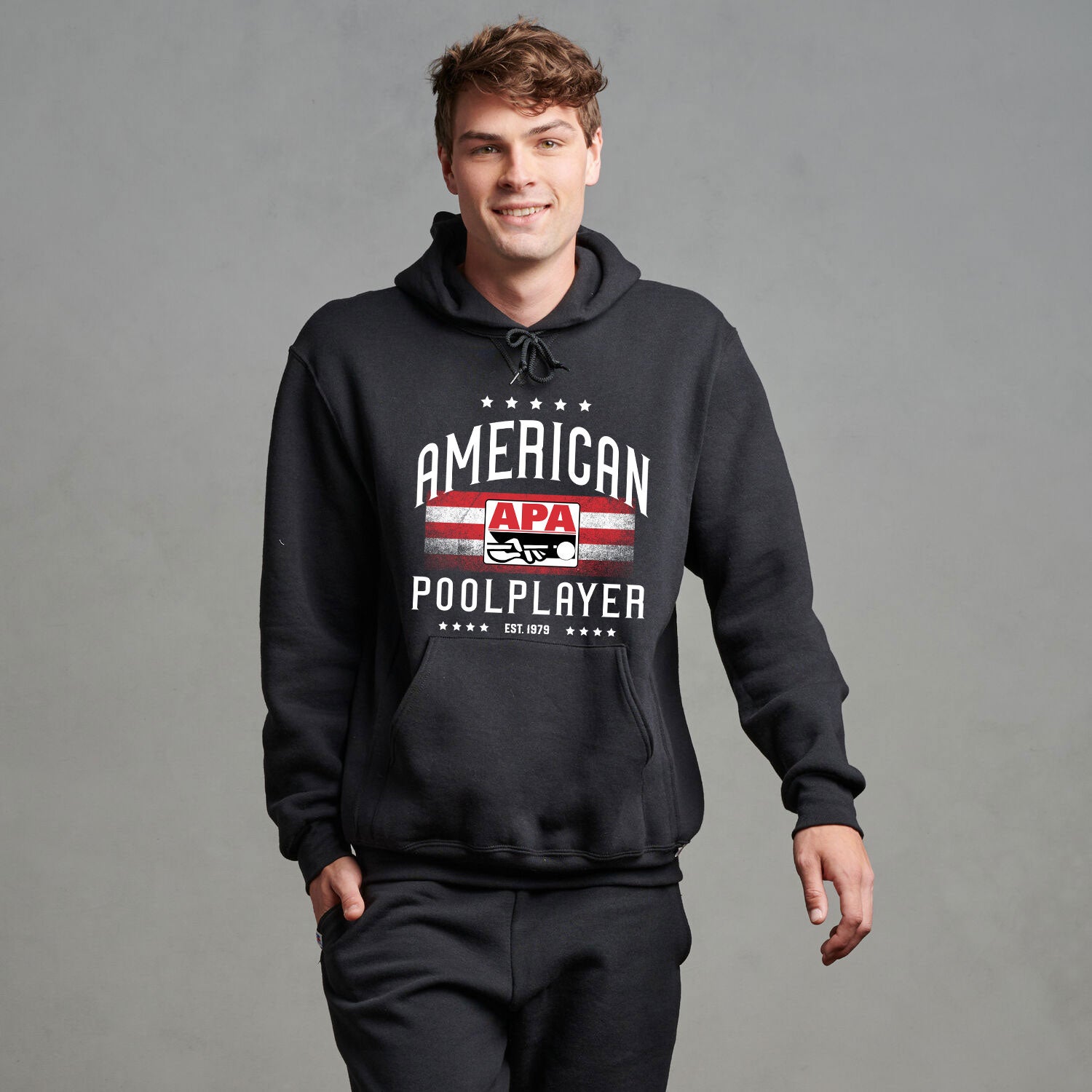 Hoodie Heavy Weight Black (Flag)